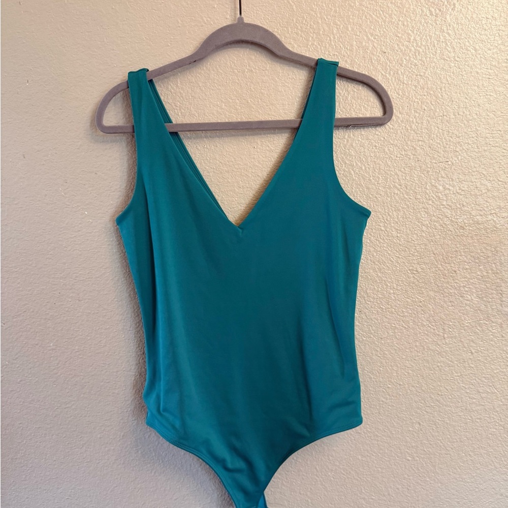 Express Contour Teal Tanktop Bodysuit - SOLD